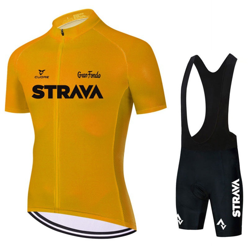 NOUVEAU RICHE Radtrikot Kombi-Set – Atmungsaktive Velobekleidung mit Raglanärmeln, YKK-Reissverschluss & Rückentaschen, 8 Farben, S–3XL – Wilshire Orange