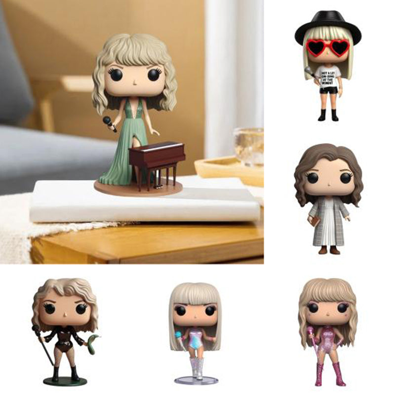 NOUVEAU RICHE Adventskalender Popstar Thema – 24 handgemachte 2D-Figuren für Christbaum oder Tasche, Weihnachtsgeschenk für Musikfans