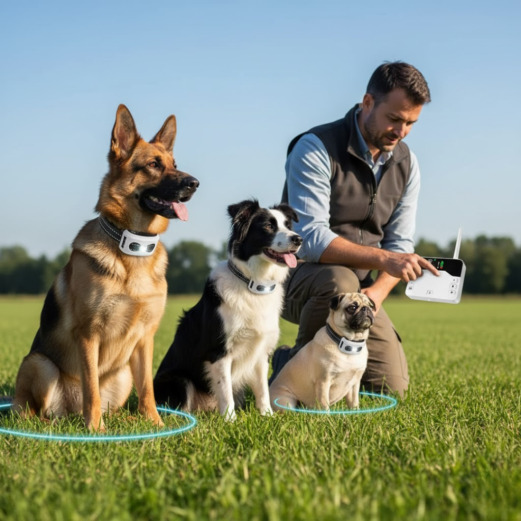 Drahtloses Hundesicherungssystem – Funkzaun für Hunde mit GPS-Bereich & Trainingsfunktion, für 1 oder 2 Hunde – TailZone