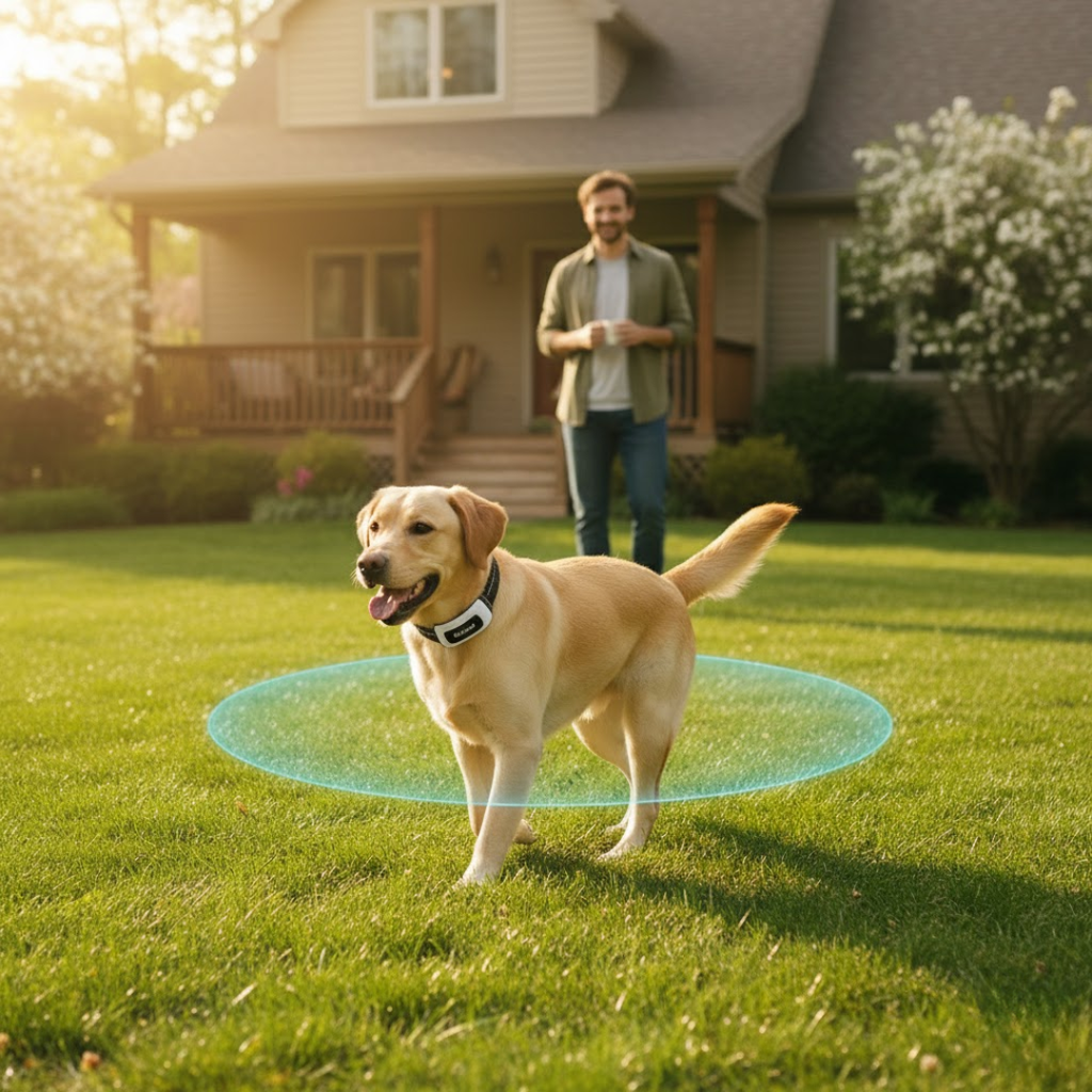 Drahtloses Hundesicherungssystem – Funkzaun für Hunde mit GPS-Bereich & Trainingsfunktion, für 1 oder 2 Hunde – TailZone