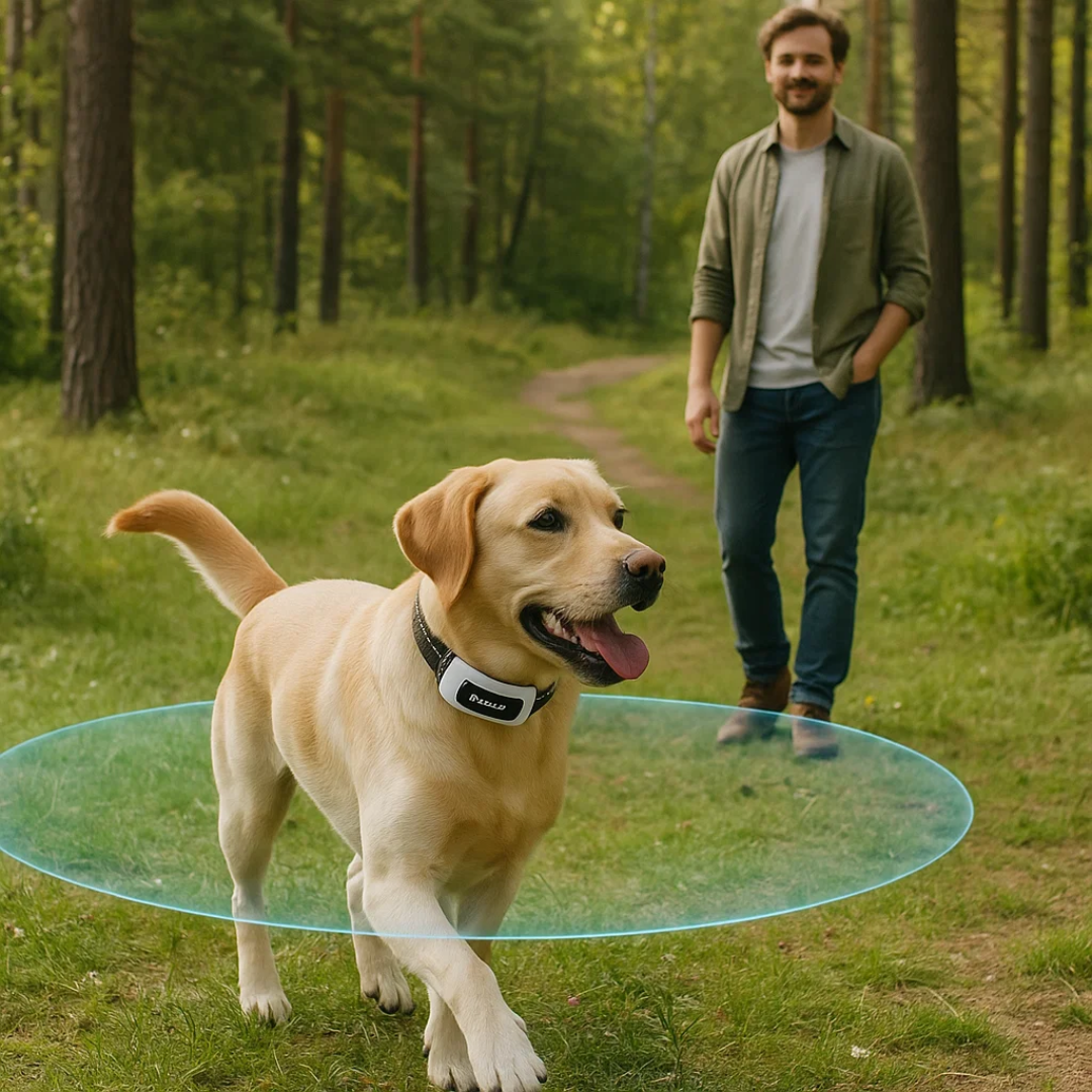 Drahtloses Hundesicherungssystem – Funkzaun für Hunde mit GPS-Bereich & Trainingsfunktion, für 1 oder 2 Hunde – TailZone