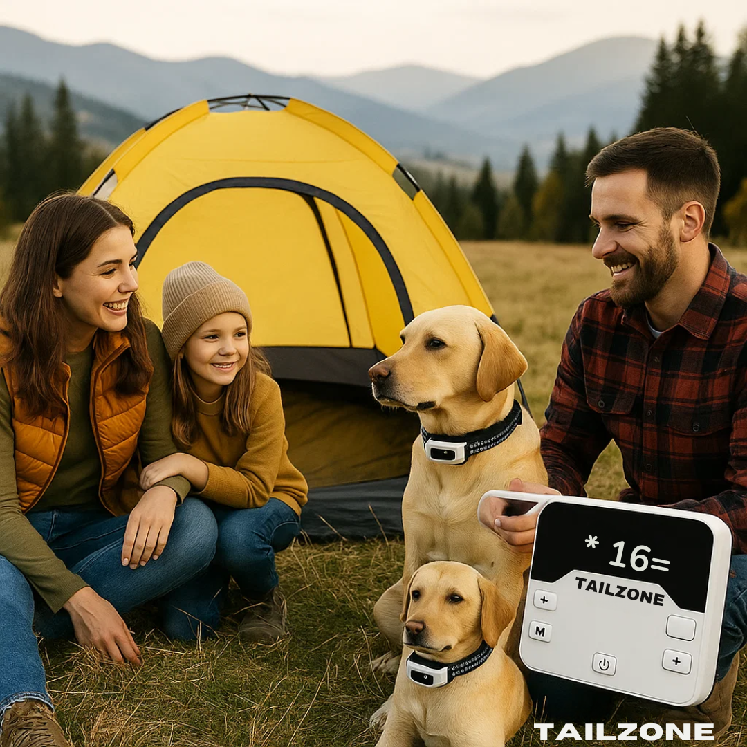 Drahtloses Hundesicherungssystem – Funkzaun für Hunde mit GPS-Bereich & Trainingsfunktion, für 1 oder 2 Hunde – TailZone