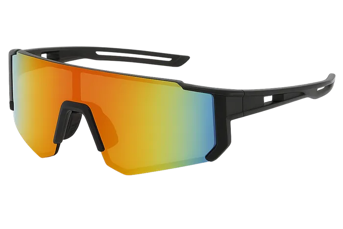 NOUVEAU RICHE Sport-Sonnenbrille Weiß Futuristisches Design Gestell Alle Sterne