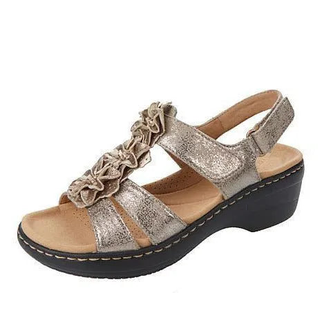NOUVEAU RICHE Sandalen Mit Keilsohle Überkreuztes Design Für Alltag