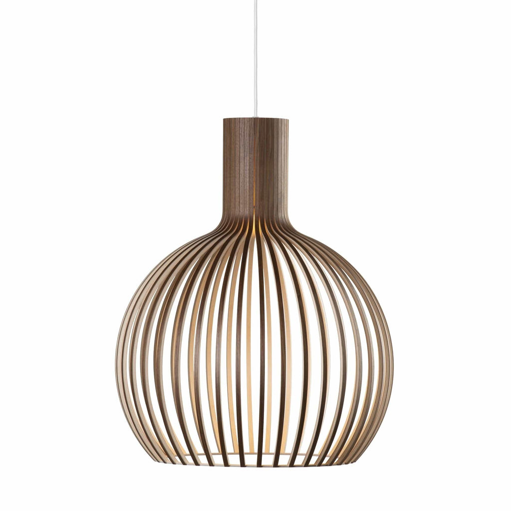 NOUVEAU RICHE Pendelleuchte aus Holz Verstellbar Vintage LED Beleuchtung Holzfarbe
