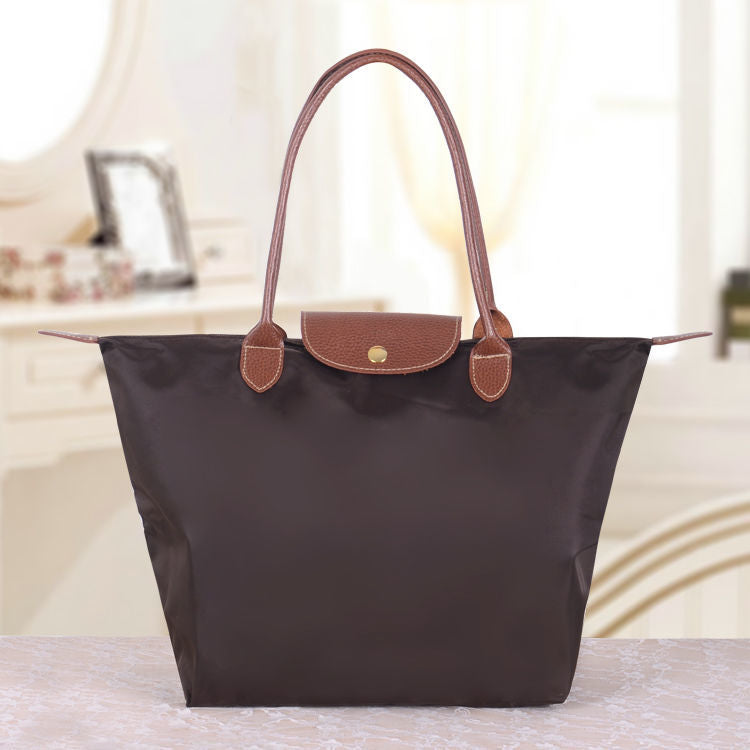 NOUVEAU RICHE Damen Luxe Oxford Schultertasche Oxnard Elegante Begleiter Kaffee