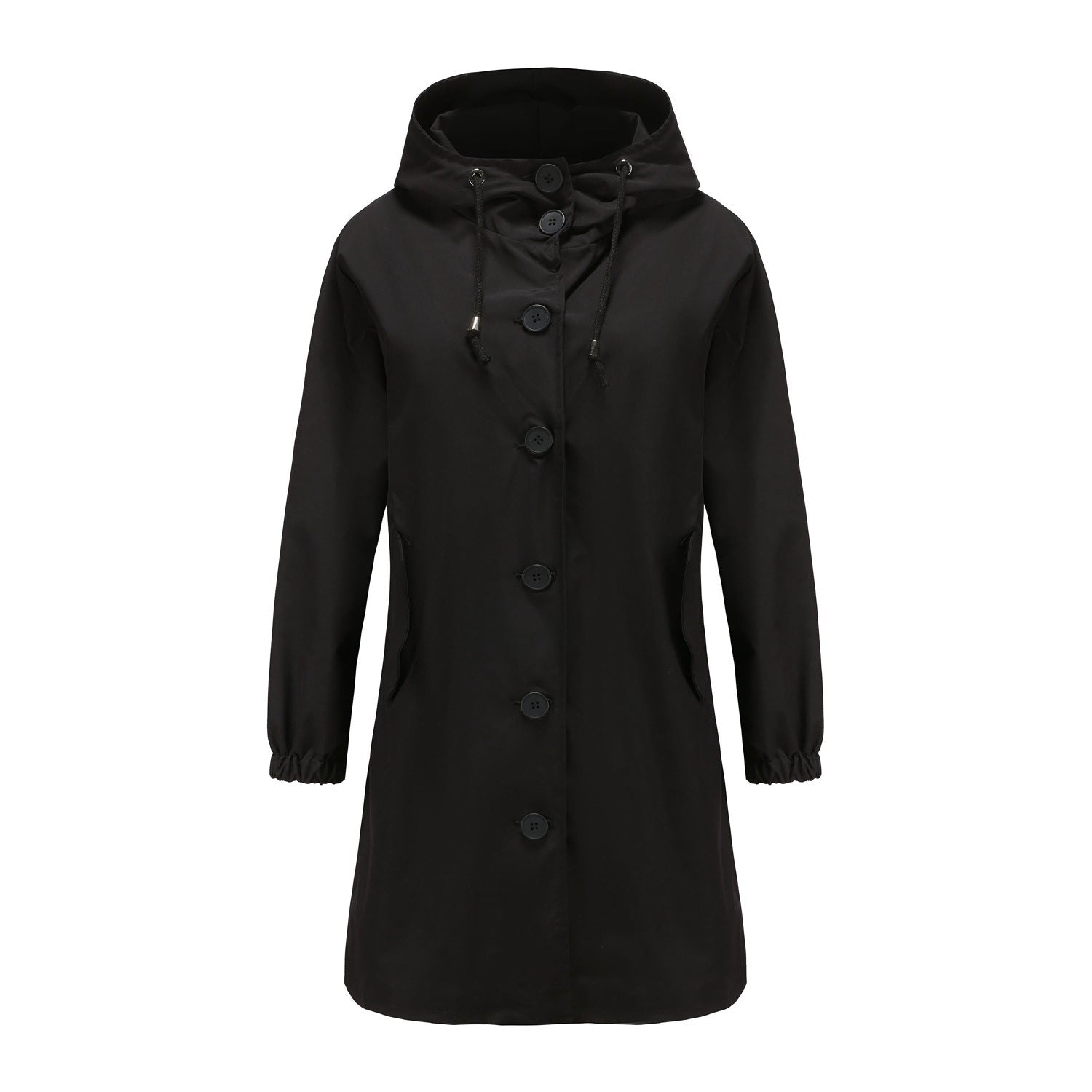 NOUVEAU RICHE Damen Leichte Regenjacke Für Damen Wasserabweisenden Schutz Schwarz