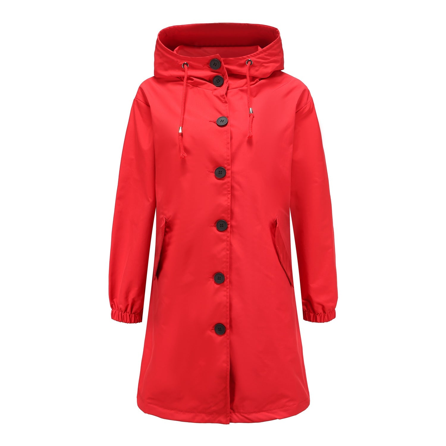 NOUVEAU RICHE Damen Leichte Regenjacke Für Damen Wasserabweisenden Schutz Rot