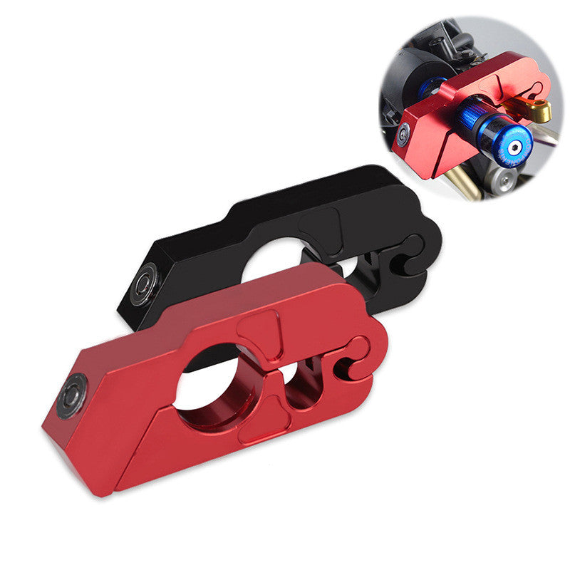 NOUVEAU RICHE Lenkerschloss für Roller & Töffli – Diebstahlschutz aus Edelstahl für Motorroller, Motorrad & Quad, Rot oder Schwarz Rot