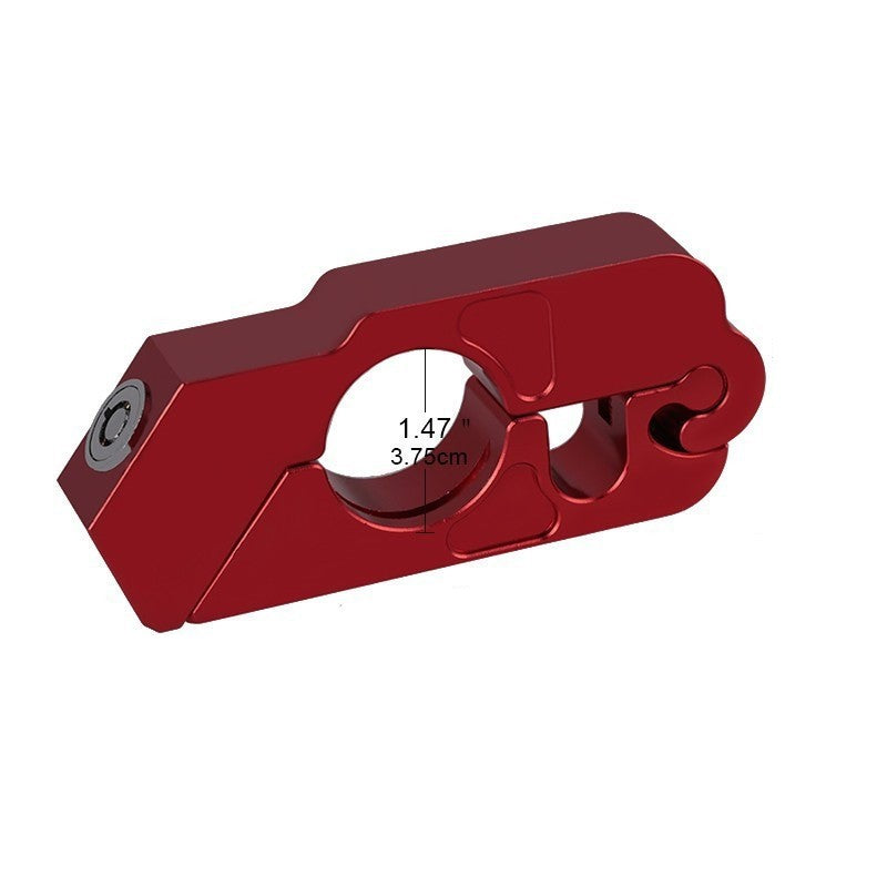 NOUVEAU RICHE Lenkerschloss für Roller & Töffli – Diebstahlschutz aus Edelstahl für Motorroller, Motorrad & Quad, Rot oder Schwarz