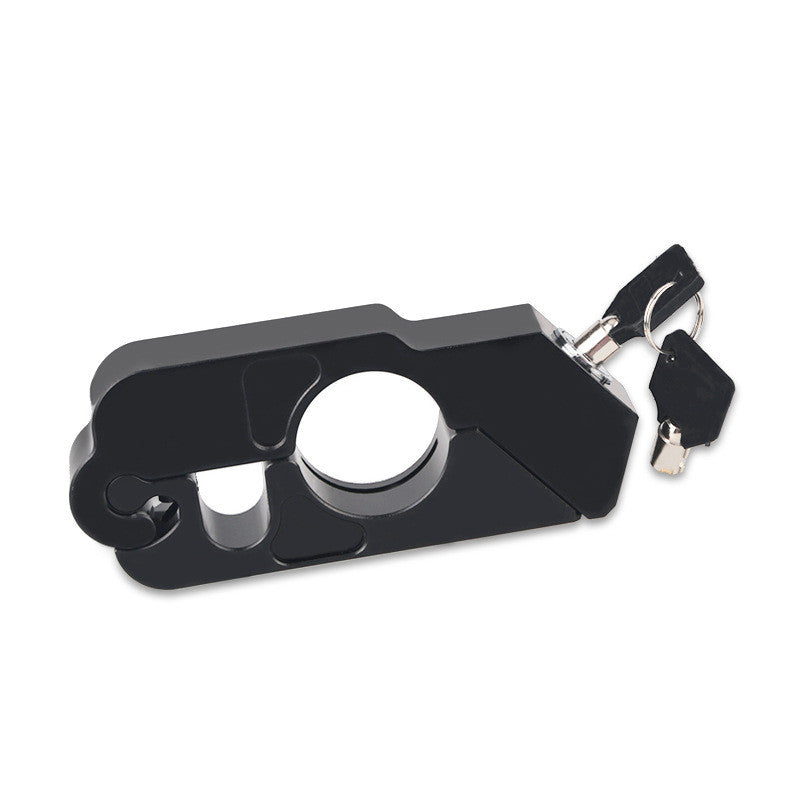 NOUVEAU RICHE Lenkerschloss für Roller & Töffli – Diebstahlschutz aus Edelstahl für Motorroller, Motorrad & Quad, Rot oder Schwarz Schwarz