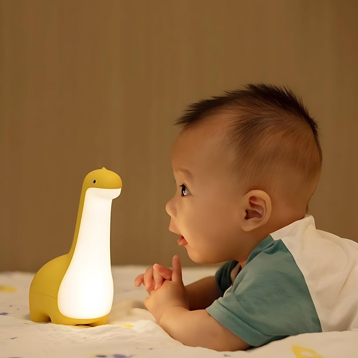 LED-Dinosaurier-Nachtlicht für ruhige Nächte – Dino Nachtlicht Kinder aus Silikon, Aufladbar & Tragbar – RexGlow