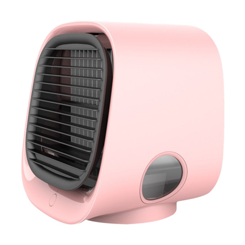 NOUVEAU RICHE Kompakter Luftkühler – 2-in-1 Luftkühler und Luftbefeuchter für Zuhause oder Büro – leise Mini Klimaanlage für Schreibtisch & Nachttisch Rosa