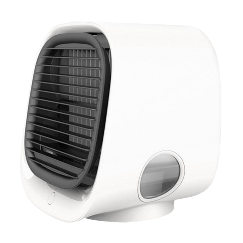 NOUVEAU RICHE Kompakter Luftkühler – 2-in-1 Luftkühler und Luftbefeuchter für Zuhause oder Büro – leise Mini Klimaanlage für Schreibtisch & Nachttisch Weiss