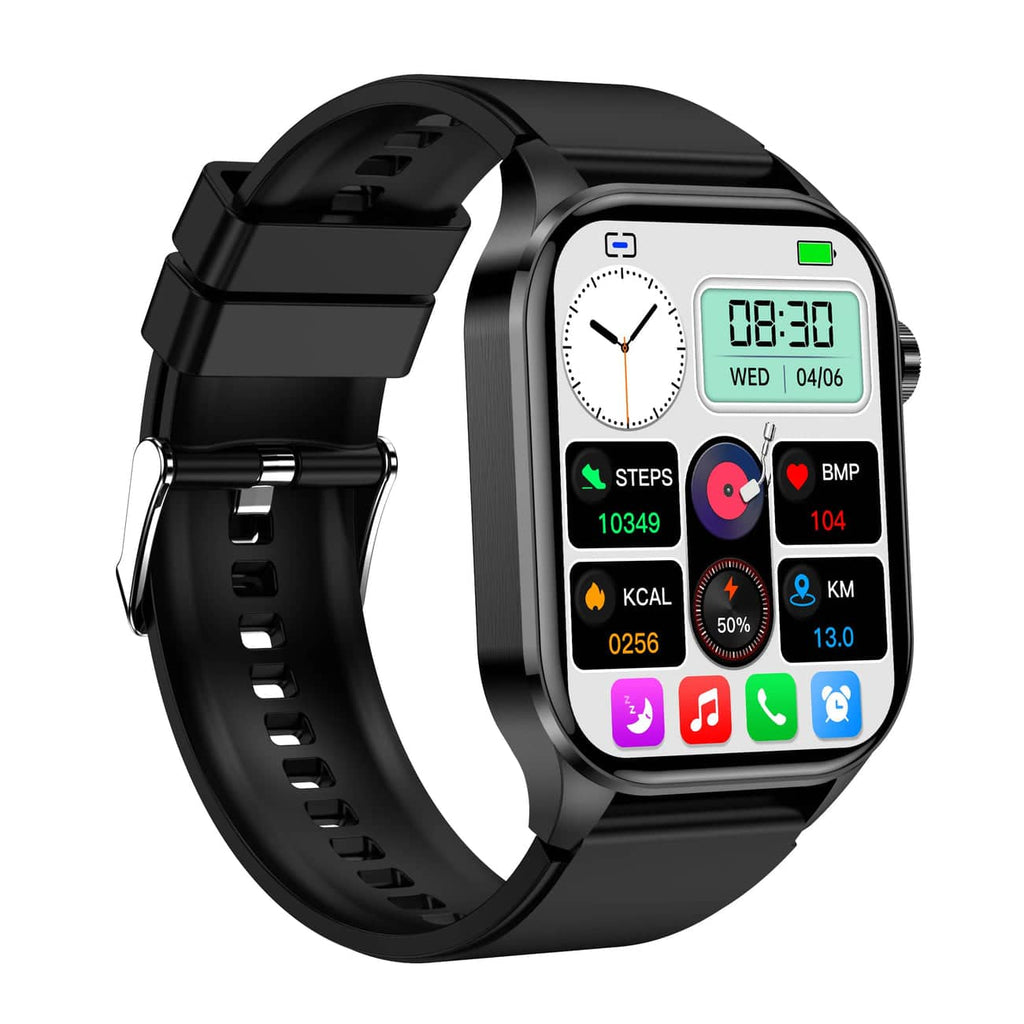 NOUVEAU RICHE Smartwatch mit Aktivitätstracking – Fitnessuhr mit Herzfrequenz-, Schritt- & Schlaftracking, Touchscreen, 4 Farben – HealthSync