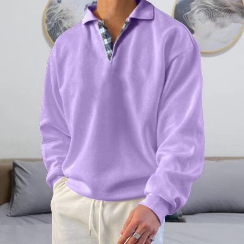 NOUVEAU RICHE Herren Pullover Sommergarderobe Komfort Stil Vielseitig Lila