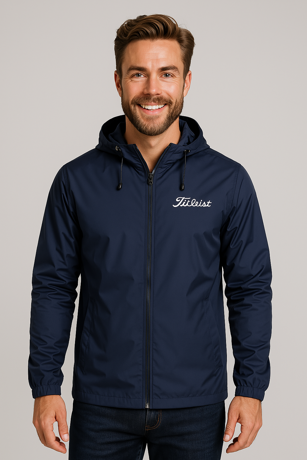 NOUVEAU RICHE Wasserdichte Herbstjacke für Herren Dunkelblau