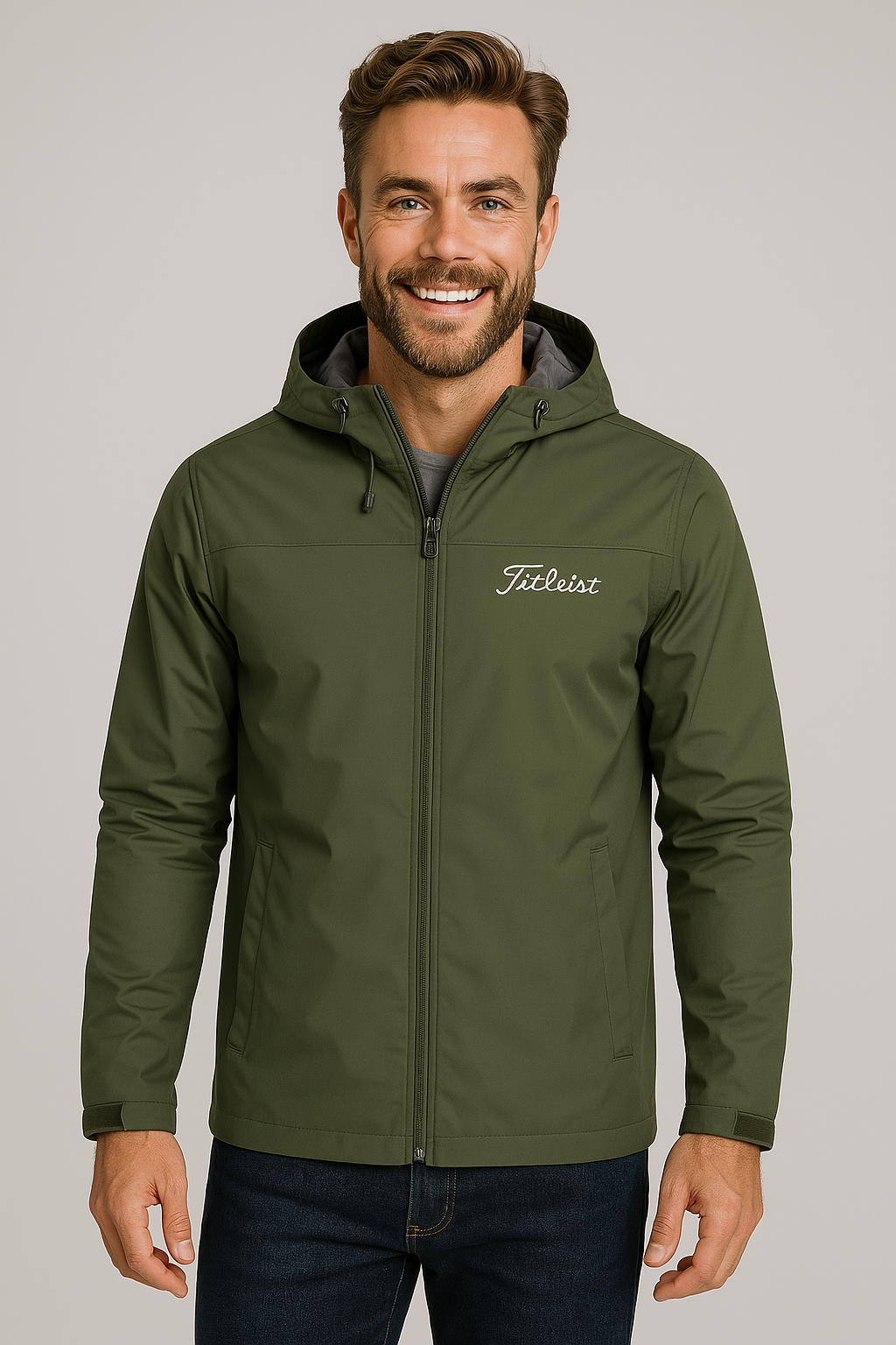 NOUVEAU RICHE Wasserdichte Herbstjacke für Herren Grün