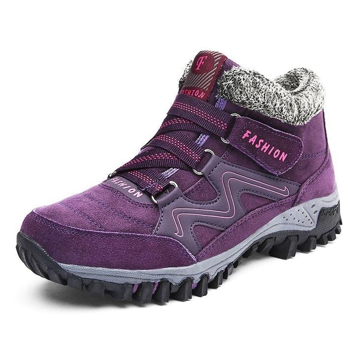 NOUVEAU RICHE Winterstiefel Mit Pelzfutter Warm Kuschelig Für Wintertage Violett