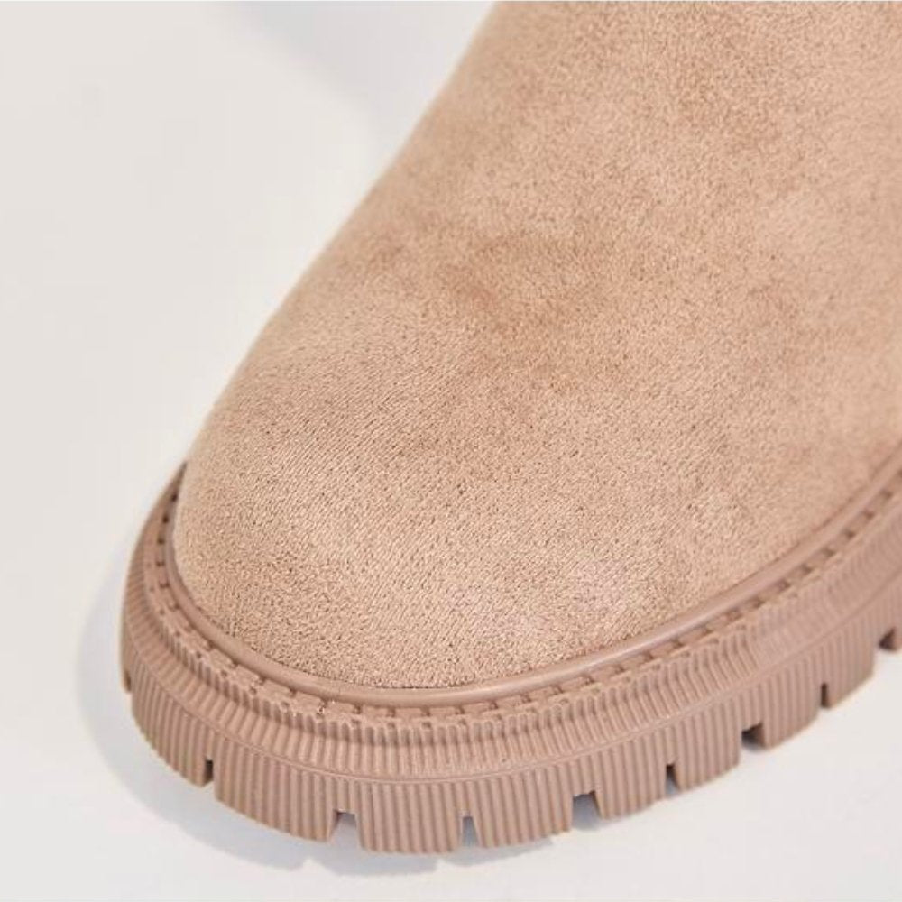 NOUVEAU RICHE Wildlederstiefel Damen Warmfutter Bequem Winterstiefel