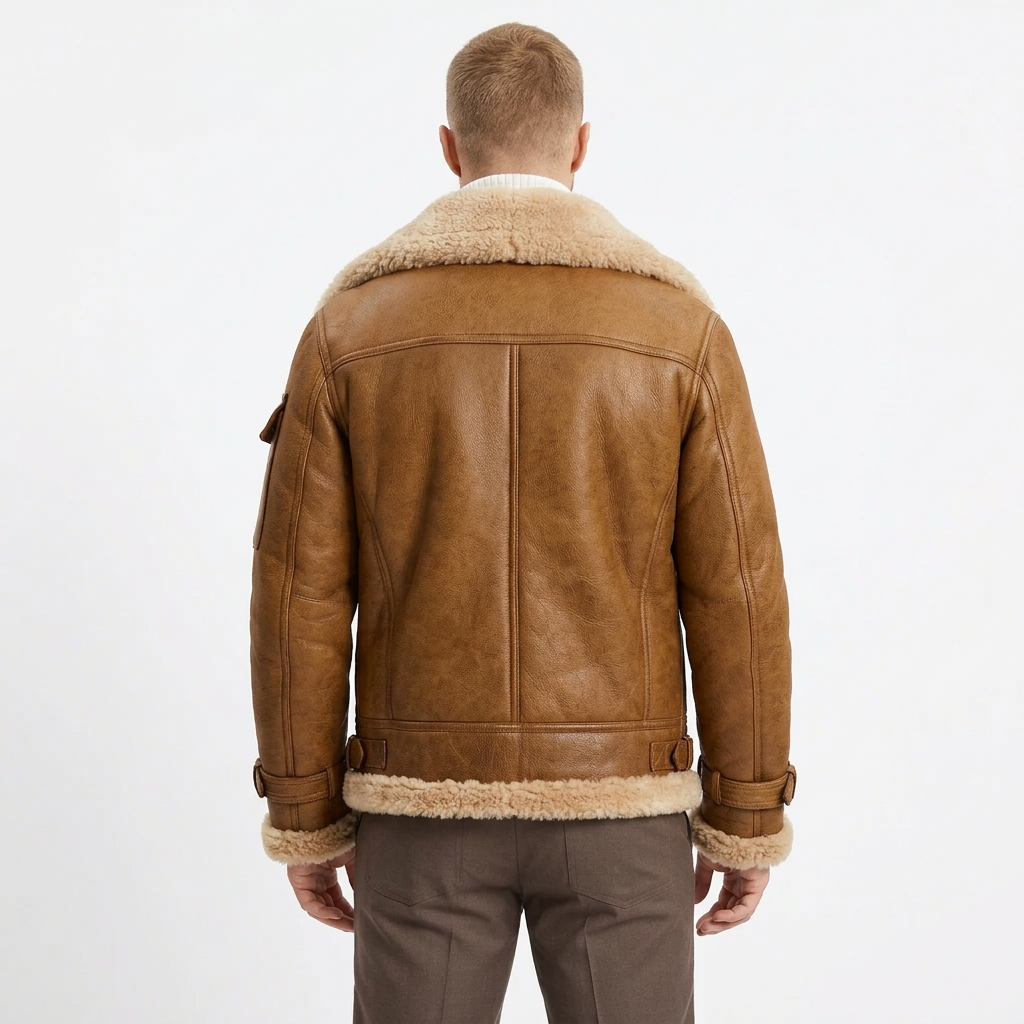 NOUVEAU RICHE Gefütterte Herren Lederjacke – Winter Lederjacke mit warmem Futter, für Freizeit & Ausgang, 4 Farben, S–5XL – Hermosa