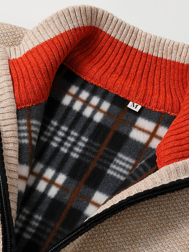 NOUVEAU RICHE Herren Zipper Strickpullover Reissverschluss Detail Italienisch