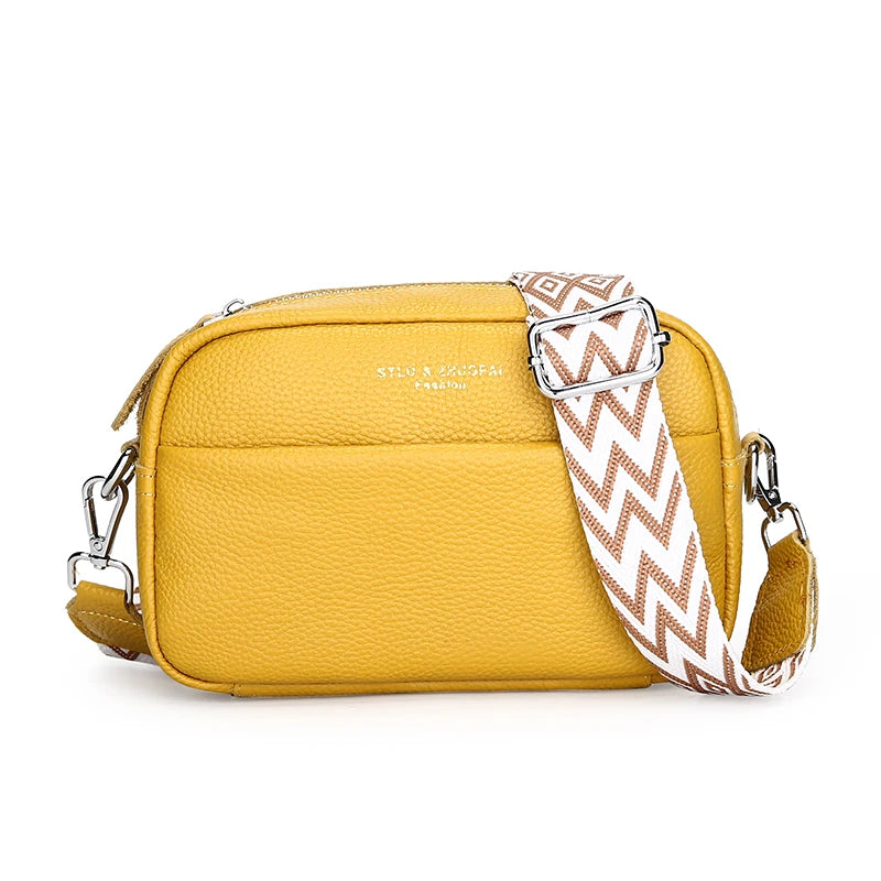 NOUVEAU RICHE Damen Tasche – Handgearbeitete Details als Perfekter Alltäglicher Begleiter Gelb