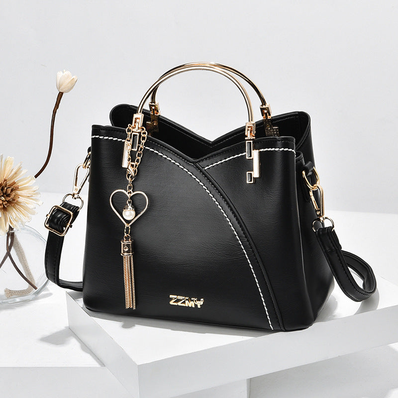 NOUVEAU RICHE Damen Handtasche – Elegante Tasche mit Stil und Hoher Praktikabilität Schwarz